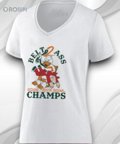 Miami Hurricanes 2026 Fiesta Bowl Champs Belt To Ass Ole Miss Rebels Football Mascot Shirt