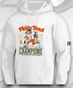 Miami Hurricanes 2026 Vrbo Fiesta Bowl Champions Mascot Shirt