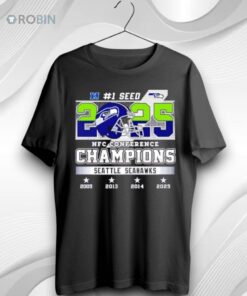 Seattle Seahawks 1 Seed 2025 Nfc Conference Champions Unisex Shirt