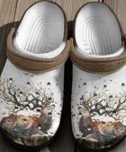 Majestic Stag Deer Crocs – Nature & Wildlife Art Shoes