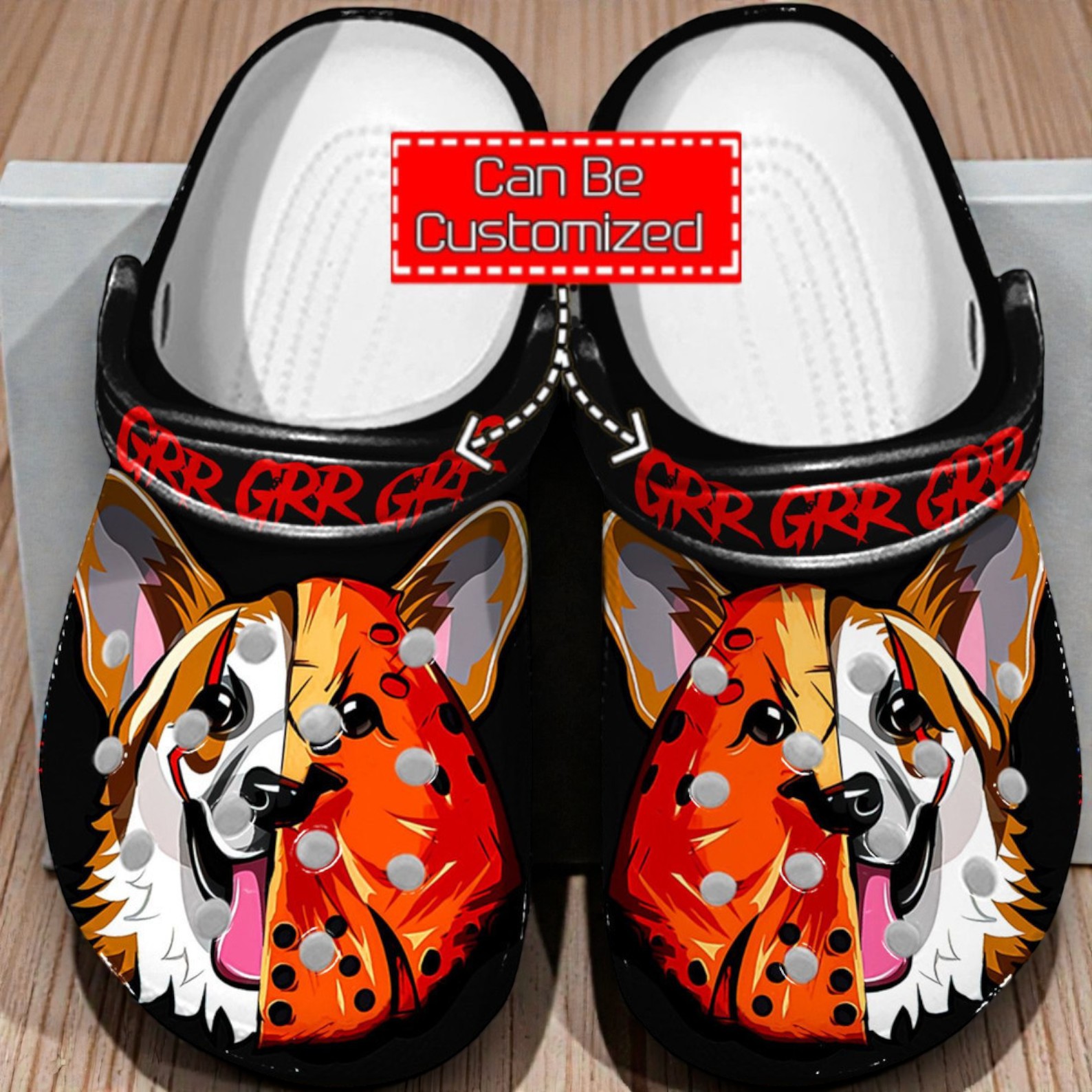 Honor Mask Corgi Crocs – Custom Dog Lover Japanese Mask Shoes Honor Mask Corgi Crocs – Custom Dog Lover Japanese Mask Shoes