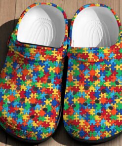Autism Awareness Mini Puzzle Classic Crocs For Men Women