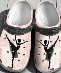 Pink Ballerina Crocs – Ballet Dancer Silhouette Shoes