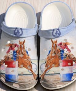 “Turn & Burn” – Barrel Racing Action Crocs