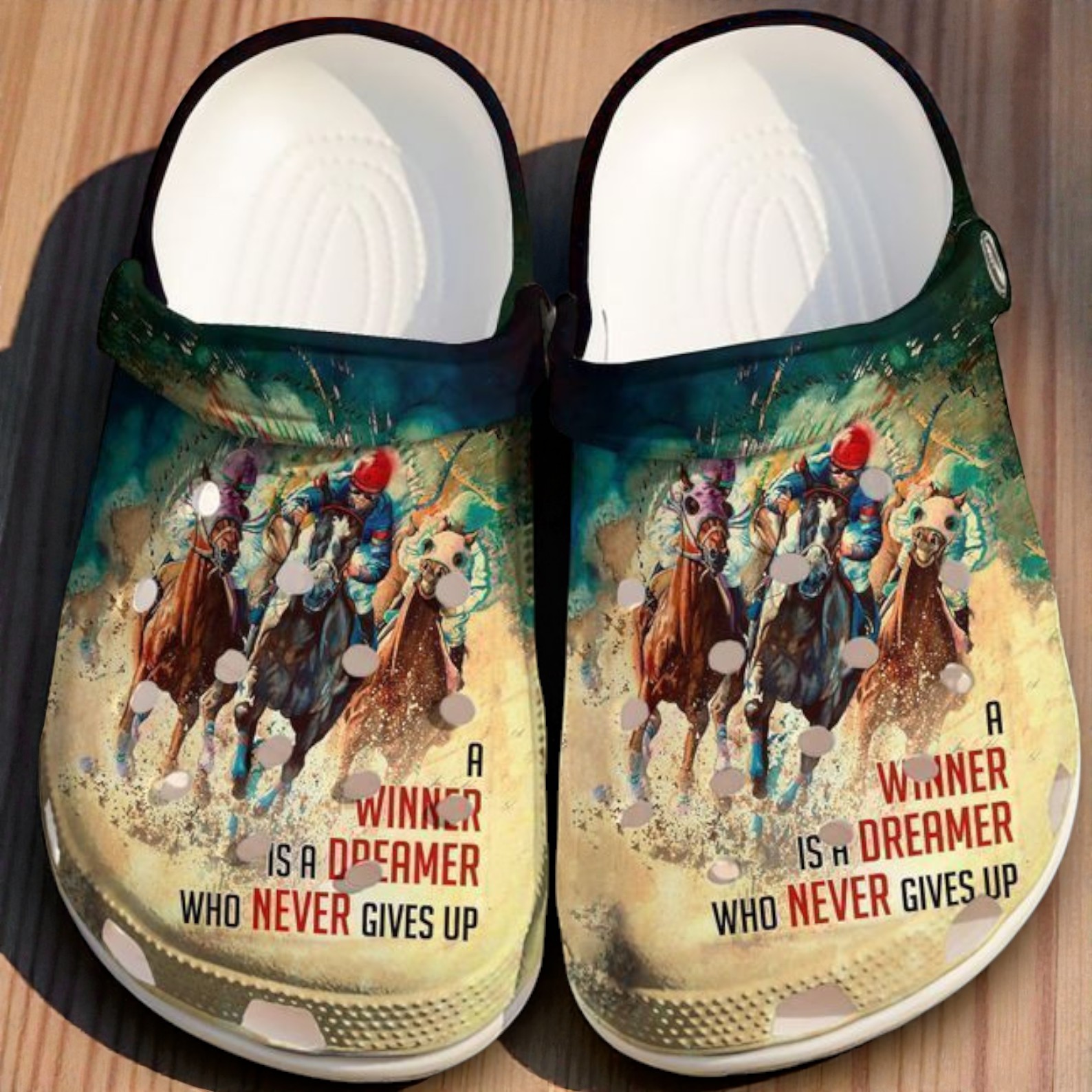 Barrel Racing Never Give Up Classic Crocs Barrel Racing Never Give Up Classic Crocs