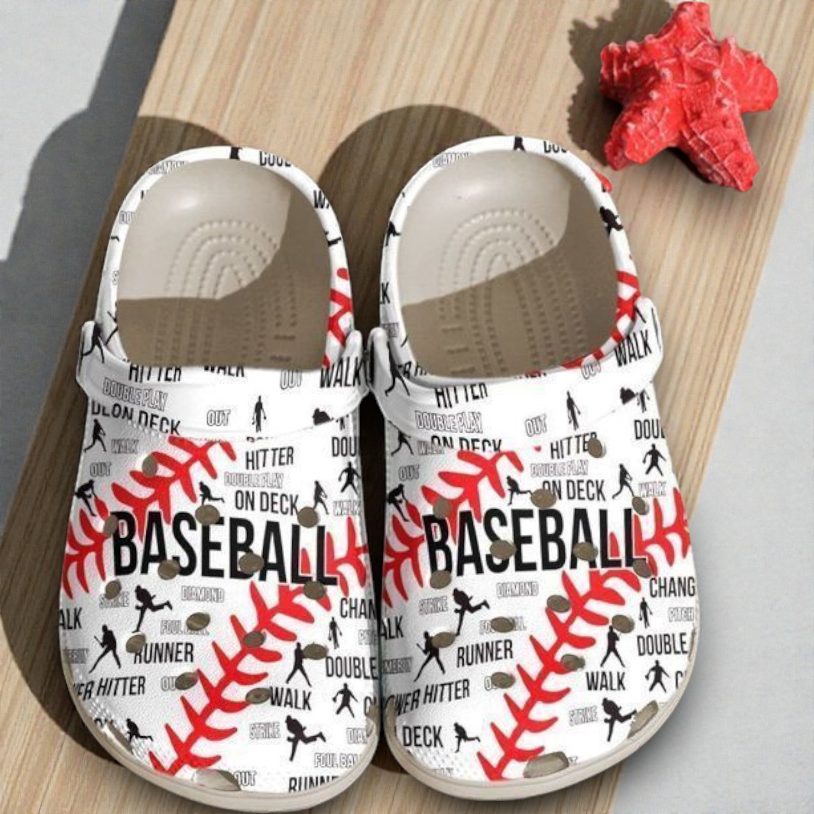 Baseball Pattern Classic Crocs Baseball Pattern Classic Crocs