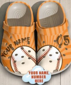 Custom Name & Number Baseball Crocs – Personalized Player Shoes