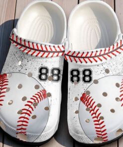 Baseball Stitching & Number Crocs – Personalized Sports Crocs