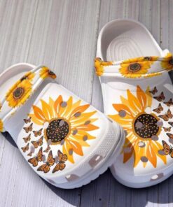 Be Kind Sunflower Butterfly Classic Crocs