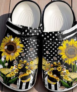Bumble Bee & Honeycomb Crocs – Cute Spring Botanical Shoes