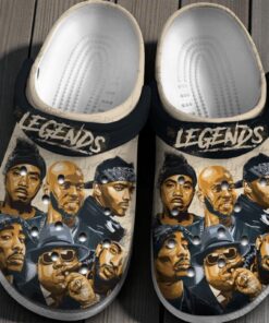 90s Hip Hop Legends Crocs – Tupac Biggie DMX Eazy E Rap Icon Shoes
