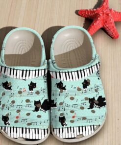 Black Cat Lovely Music Classic Crocs