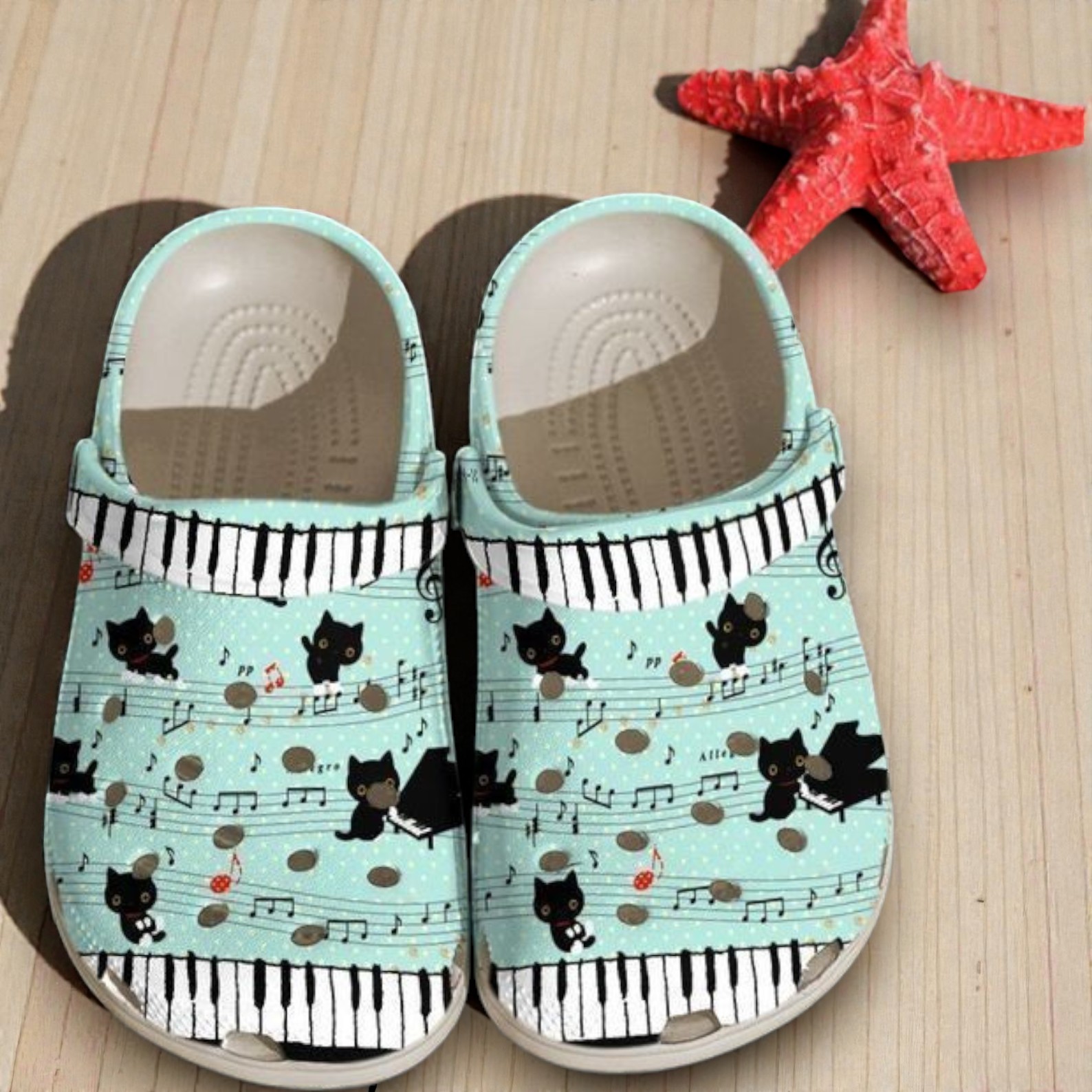 Black Cat Lovely Music Classic Crocs Black Cat Lovely Music Classic Crocs