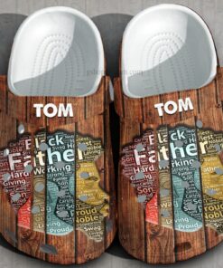 Black Father Vintage Crocs Shoes Gift Grandpa Father Day  Dad Black King Retro Wood Shoes Customize