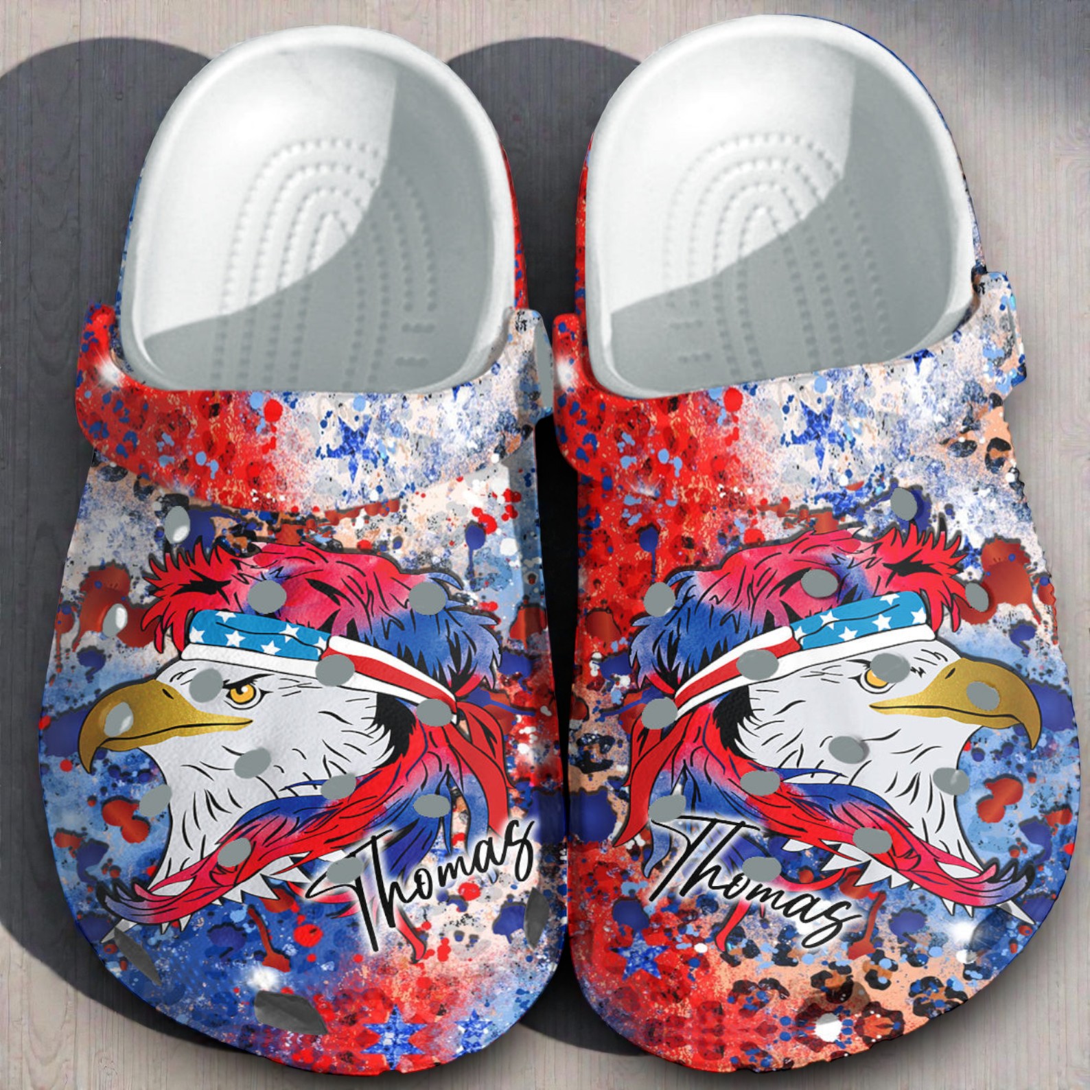 Brave Eagle Hawk America Flag Shoes Customize Name Brave Eagle Hawk America Flag Shoes Customize Name