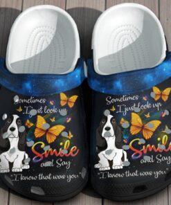 Basset Hound Memorial Crocs – “I Know That Was You” Butterfly Clog Shoes