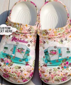 Camping Personalized Happy Camper Clog Shoes