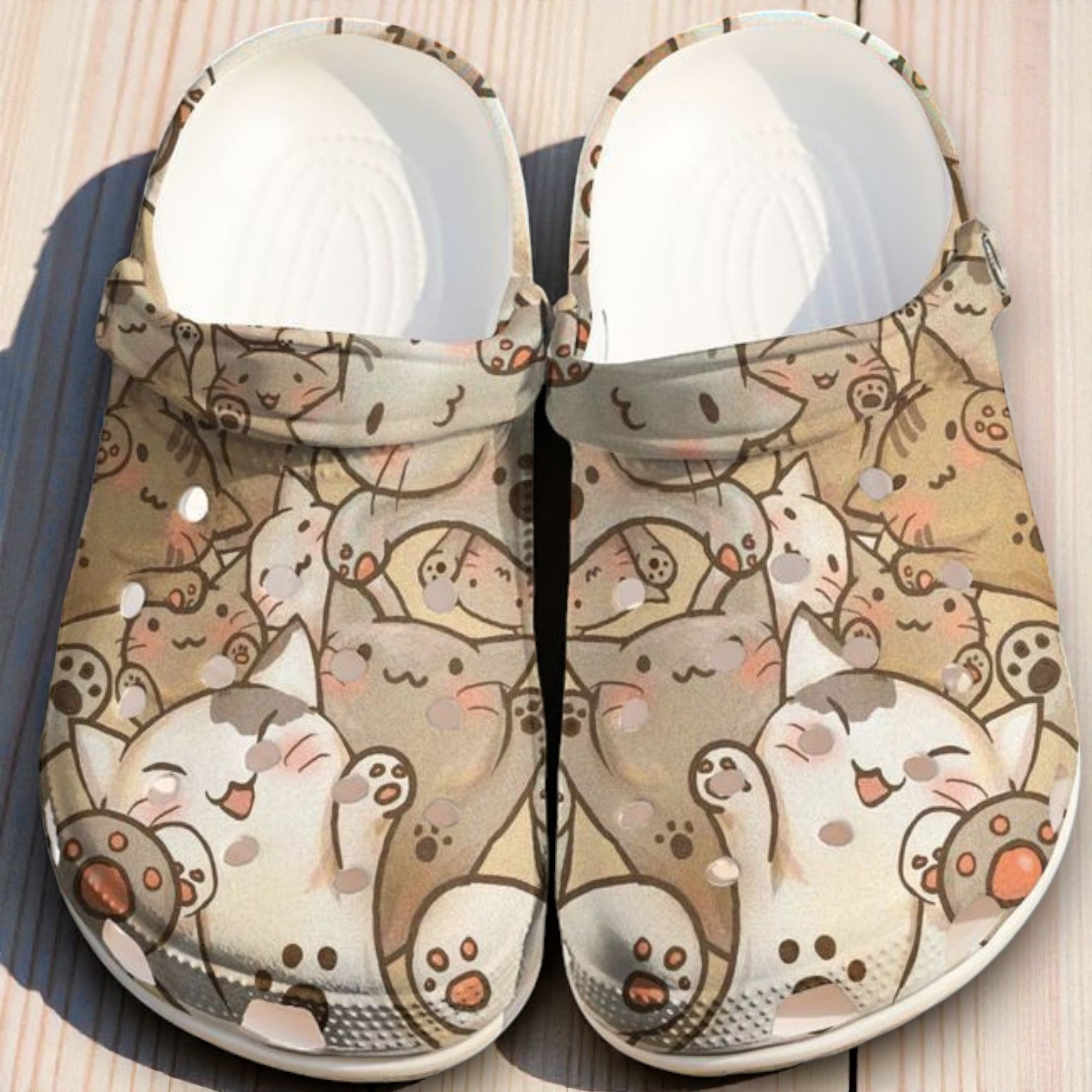 “Purr-fect Cuddle Puddle” – Lovely Kitten Print Crocs “Purr-fect Cuddle Puddle” – Lovely Kitten Print Crocs