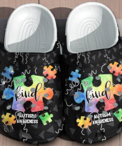 Colorful Puzzle Be Kind Autism Awareness Classic Crocs Shoes