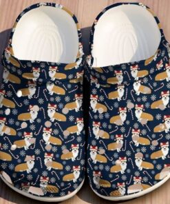 Corgi Dog Christmas Pattern Classic Crocs For Men Women
