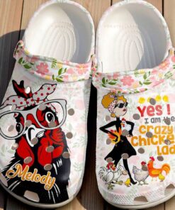 Crazy Chicken Lady Gift For Lover Classic Crocs