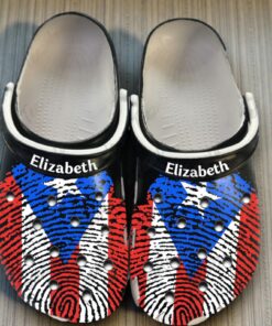 Custom Name Puerto Rico Dna Clogs Shoes