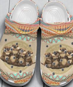 “Otterly Adorable” – Tribal Boho Sea Otter Crocs