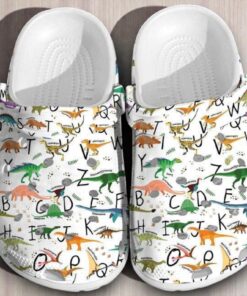 “Prehistoric ABCs” – Dinosaur Alphabet Learning Pattern Crocs