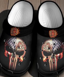 Firefighter Skull Printed Gift For Lover Classic Crocs