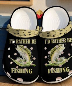 “I’d Rather Be Fishing” Classic Crocs