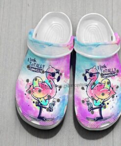 Totally Flamazing Flamingo Crocs – Funny Summer Quote Clog Shoes