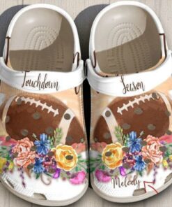 Football Personalized Touchdown Season Clog Shoes