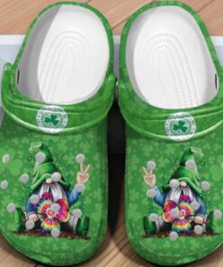 Funny Gnome Hippie Clogs Shoes Patrick Day Gift For Men Women