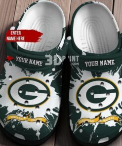 Green Bay Packers Customized Name Nfl Crocband Clog