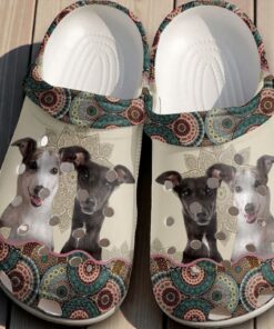 Bohemian Greyhound Crocs – Cute Boho Mandala Dog Shoes