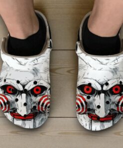 Halloween Billy Mask Saw Crocband Clogs