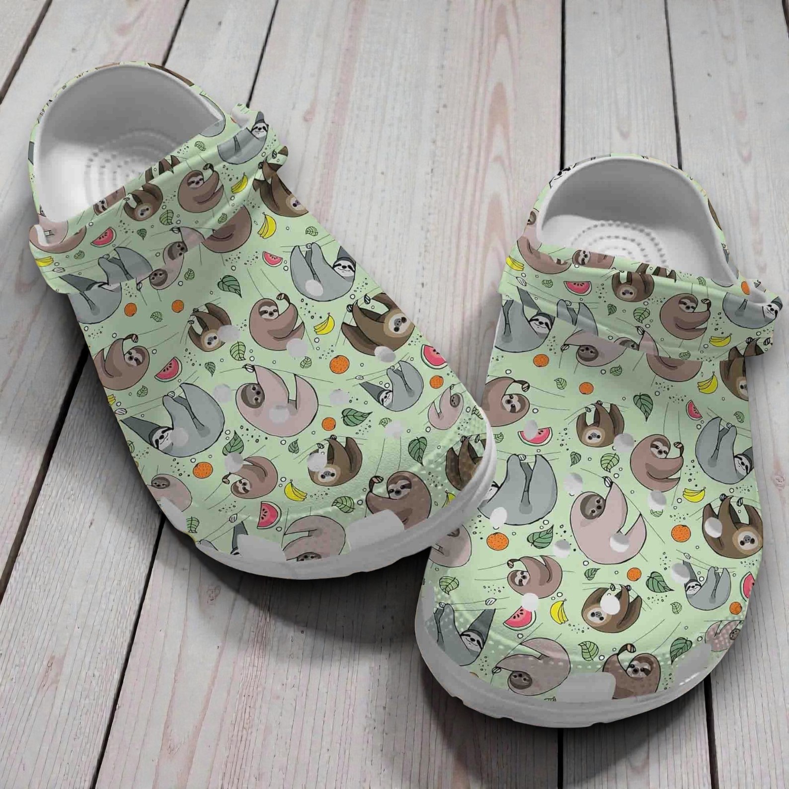 Cute Hanging Sloth Crocs | Tropical Fruit & Lazy Animal Shoes Cute Hanging Sloth Crocs | Tropical Fruit & Lazy Animal Shoes