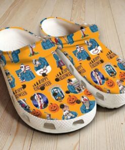 Jason Voorhees Friday the 13th Crocs | Orange Halloween Horror Movie Shoes