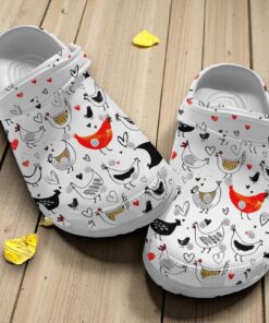 Cute Farmhouse Chicken Crocs | Crazy Chicken Lady Coop Shoes