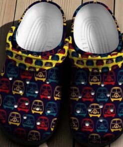 Hippie   Hippie Vintage Mini Van Personalized Clog Shoes For Men And Women