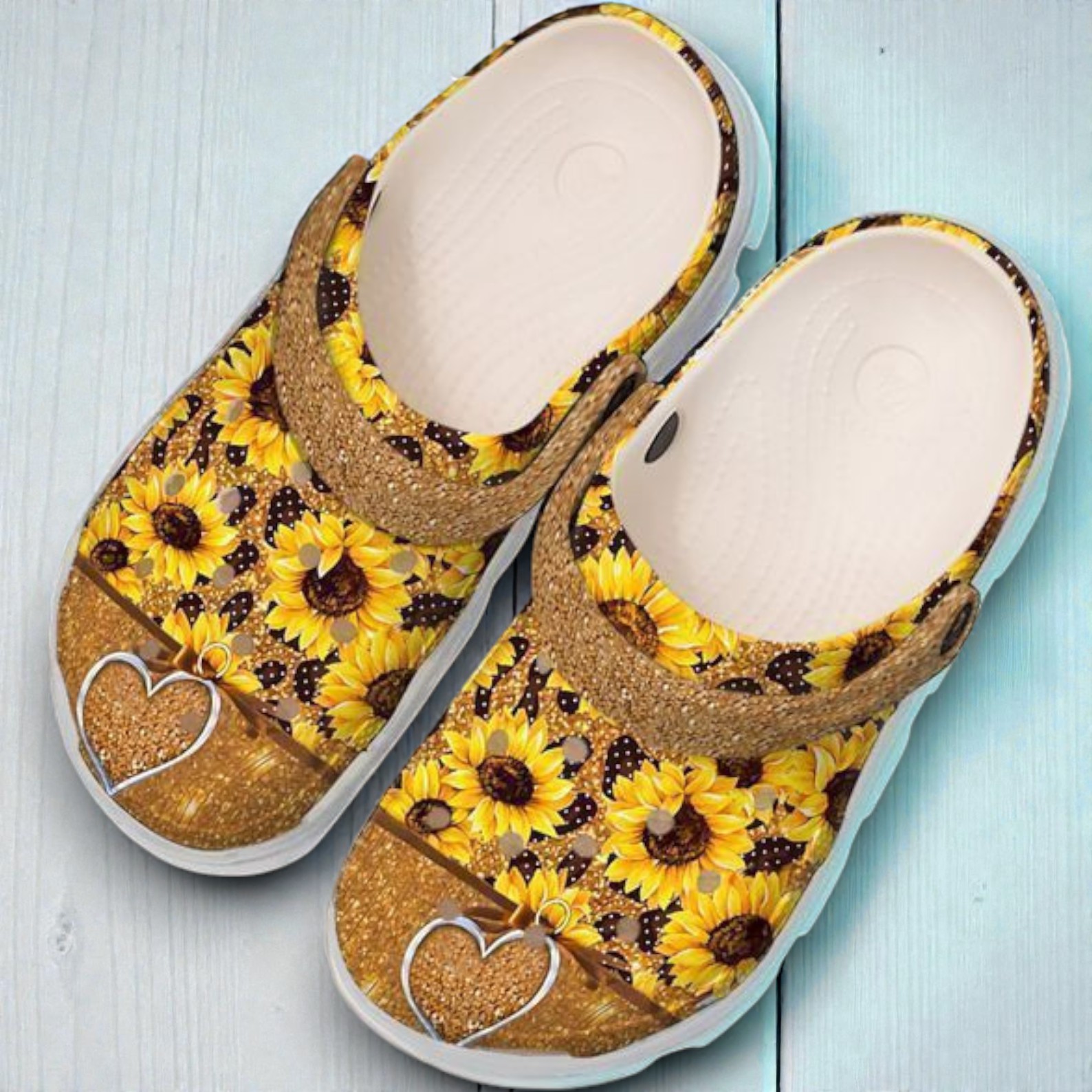 Hippie Love Sunflower Crocs Shoes Hippie Love Sunflower Crocs Shoes