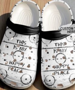 Hockey Personalized My Happy Place clog Shoes