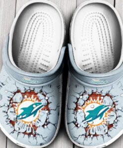 Miami Dolphins Broken Wall Crocs | NFL Football Fan Shoes