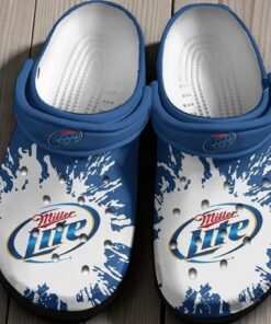 Miller Lite Custom Shoes Clogs Fathers Day Funny Gifts   Miller Lite Outdoor Shoe Gifts
