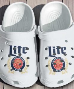 Miller Lite Funny Beer Drinking Clog Shoes Gifts For Fathers Day