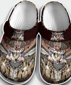 Spirit of the Plains – Native American Style Buffalo & Dreamcatcher Crocs