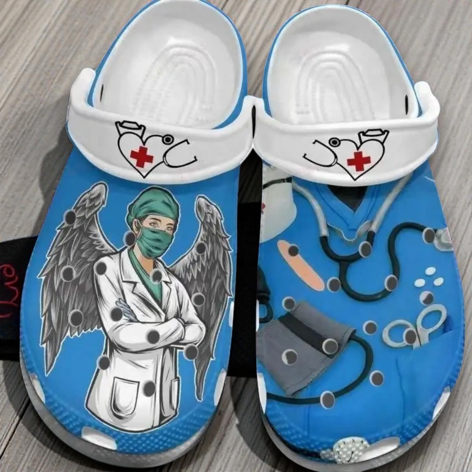 Nurse Angel Wings Classic Crocs For Men Women Nurse Angel Wings Classic Crocs For Men Women