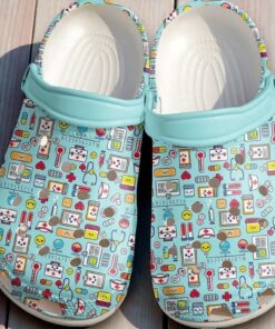 Cute Kawaii Nurse Medical Pattern Crocs – Pediatric Healthcare Shoes