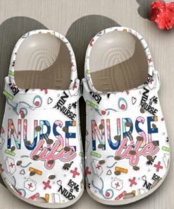 Nurse Love Life White Classic Crocs