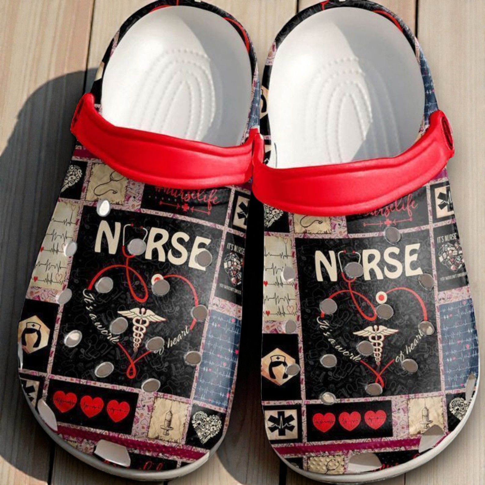Nurse Pattern Classic Crocs Nurse Pattern Classic Crocs